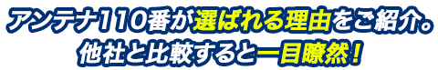 アンテナ110番の作業開始までの流れをご紹介します。