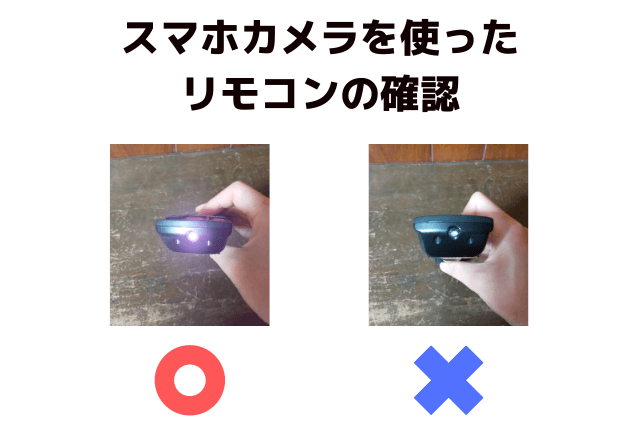 スマホカメラを使ったリモコンの確認