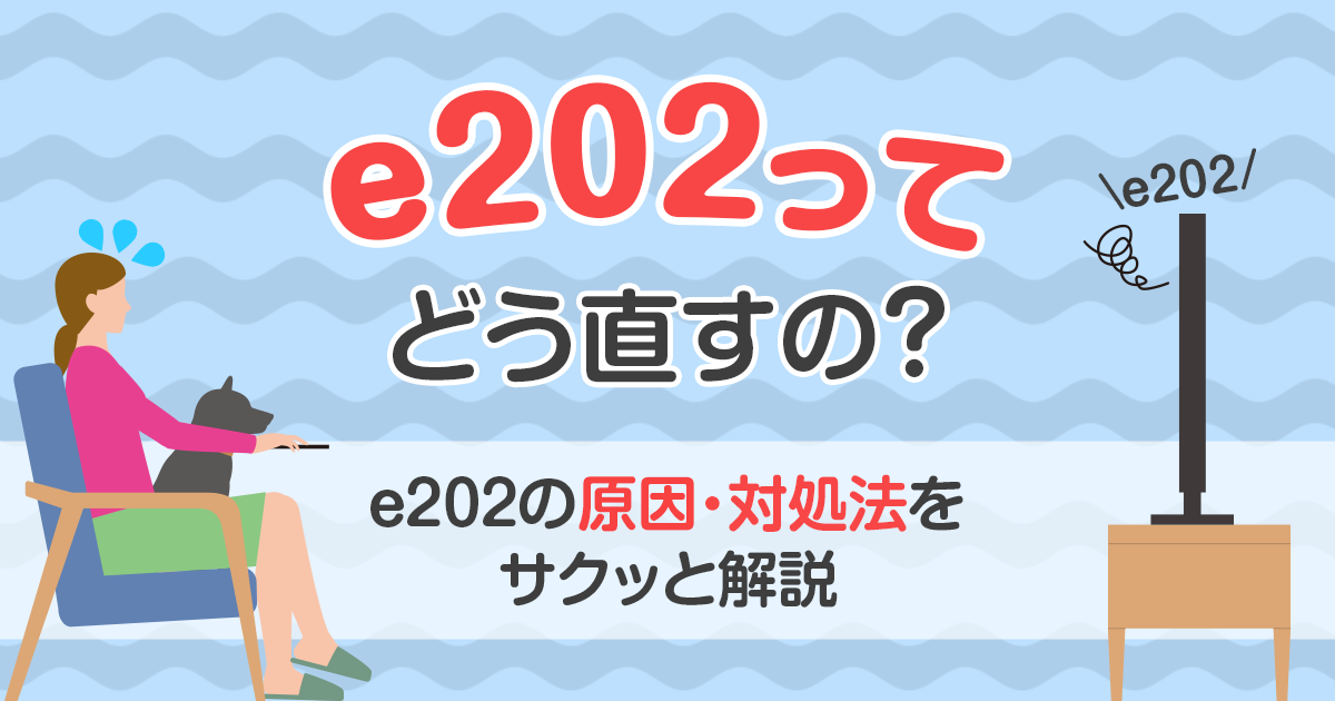 「E202：受信できません」の表示の意味と【最短5秒】で直す方法