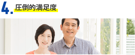4.お客様満足度98%以上