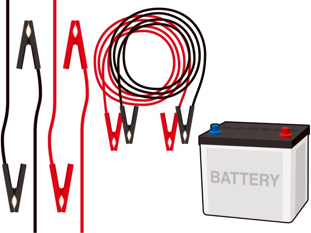 ブースターケーブルを救援車とつなぐ方法