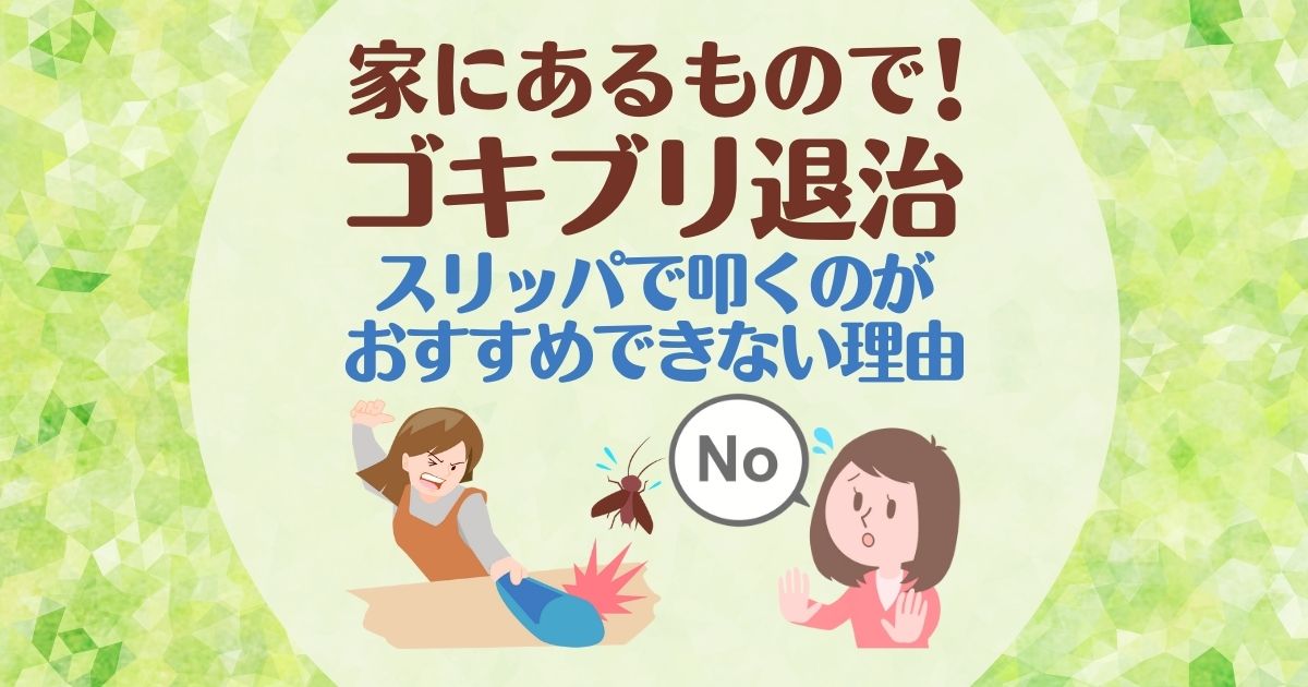 家にあるもので！　ゴキブリ退治 スリッパで叩くのがおすすめできない理由