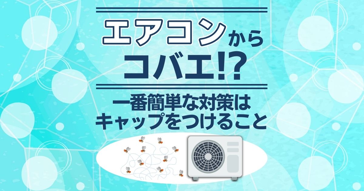 エアコンからコバエ！？ 一番簡単な対策はキャップをつけること