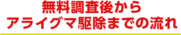 無料調査後からアライグマ駆除までの流れ