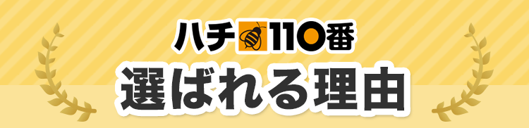蜂の巣駆除・ハチ駆除ならハチ110番が選ばれる理由