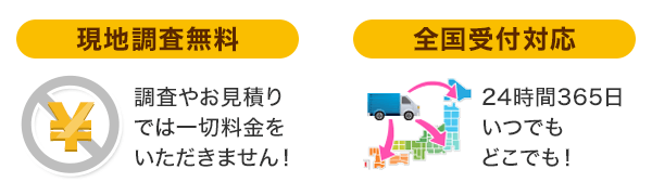 現地調査無料／全国受付対応