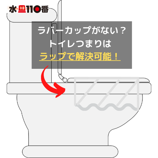 【超簡単】トイレつまりにはラップが代用できる！作業手順と解消のコツ